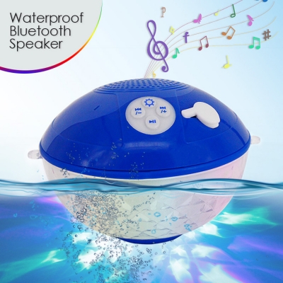 BT601 Hot sell  outdoor ip68 waterproof led pool floating bluetooth speakers with colorful light show