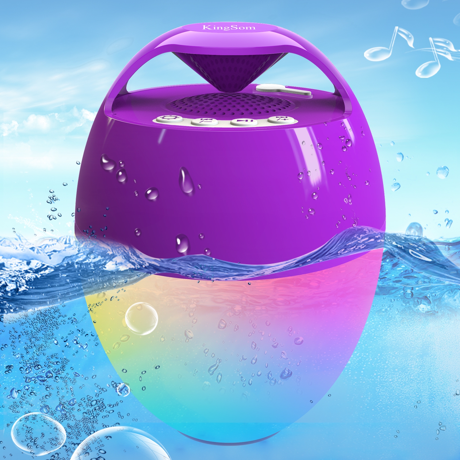 CT602 Waterproof Floating 5.0 Bluetooth Speaker with Light ShowHaike